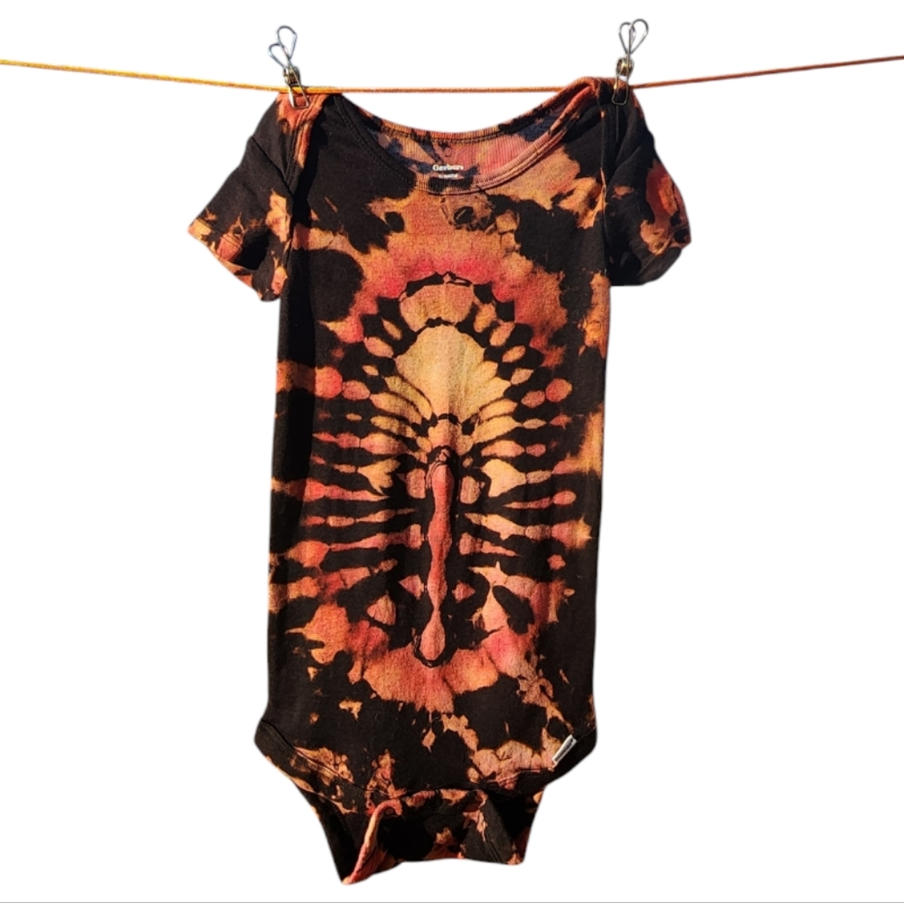 Reverse Tie Dye Onesie Bodysuit Size 24 months Handmade
